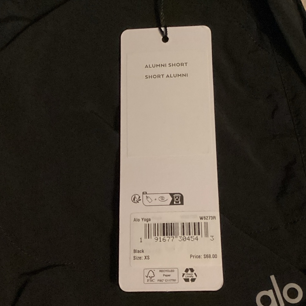 ALO Yoga Women's Charcoal Athletic Shorts (PRICEDROP) - Picture 6 of 6